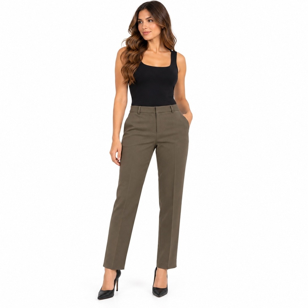 Banana Republic NWT Ryan Straight Fit Trousers Crocodile Brown 359494 Size 4